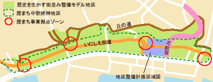 歴史を生かすまちづくり事業構想図